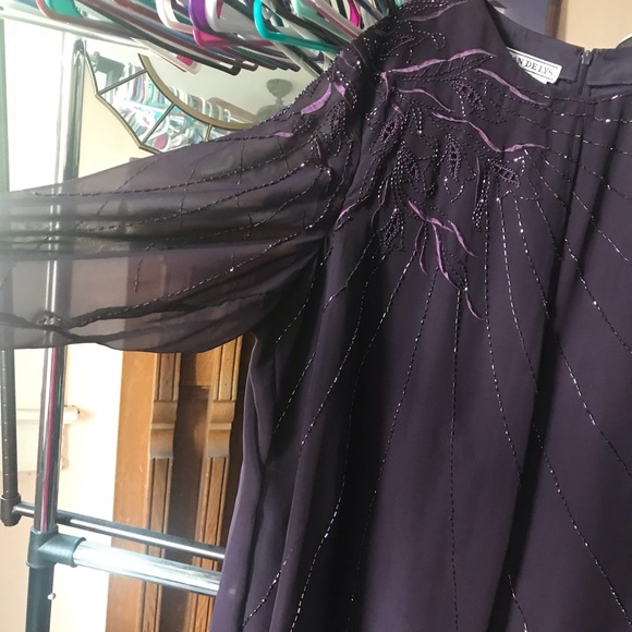 Jean De Lys Mother of the Bride formal dress.  Size 26  Deep Burgundy - Picture 4 of 8